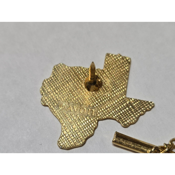 Tie Tack State Of Texas by Avon Gold Tone - Picture 2 of 3